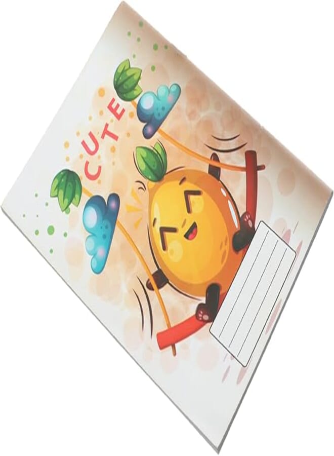 School Notebook Graph Paper 28 Sheets Cute Shape Cover unique notebook for children and drawing practice Yellow